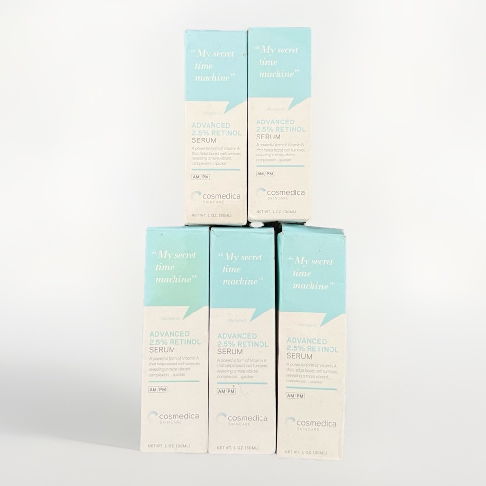 Advanced 2.5% Retinol Facial Serum AM/PM‎  1 fl oz/30 ML Lof Of 5 EXP READ